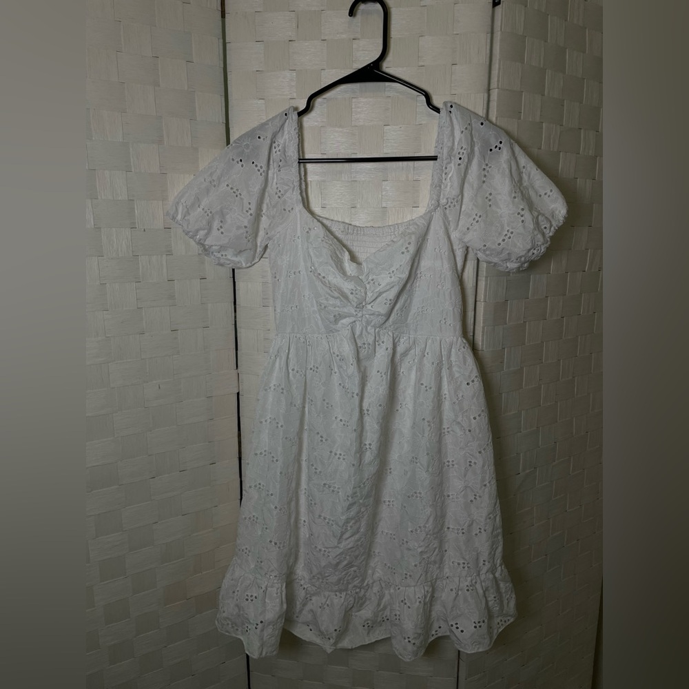 H&M White Puff Sleeve Sundress